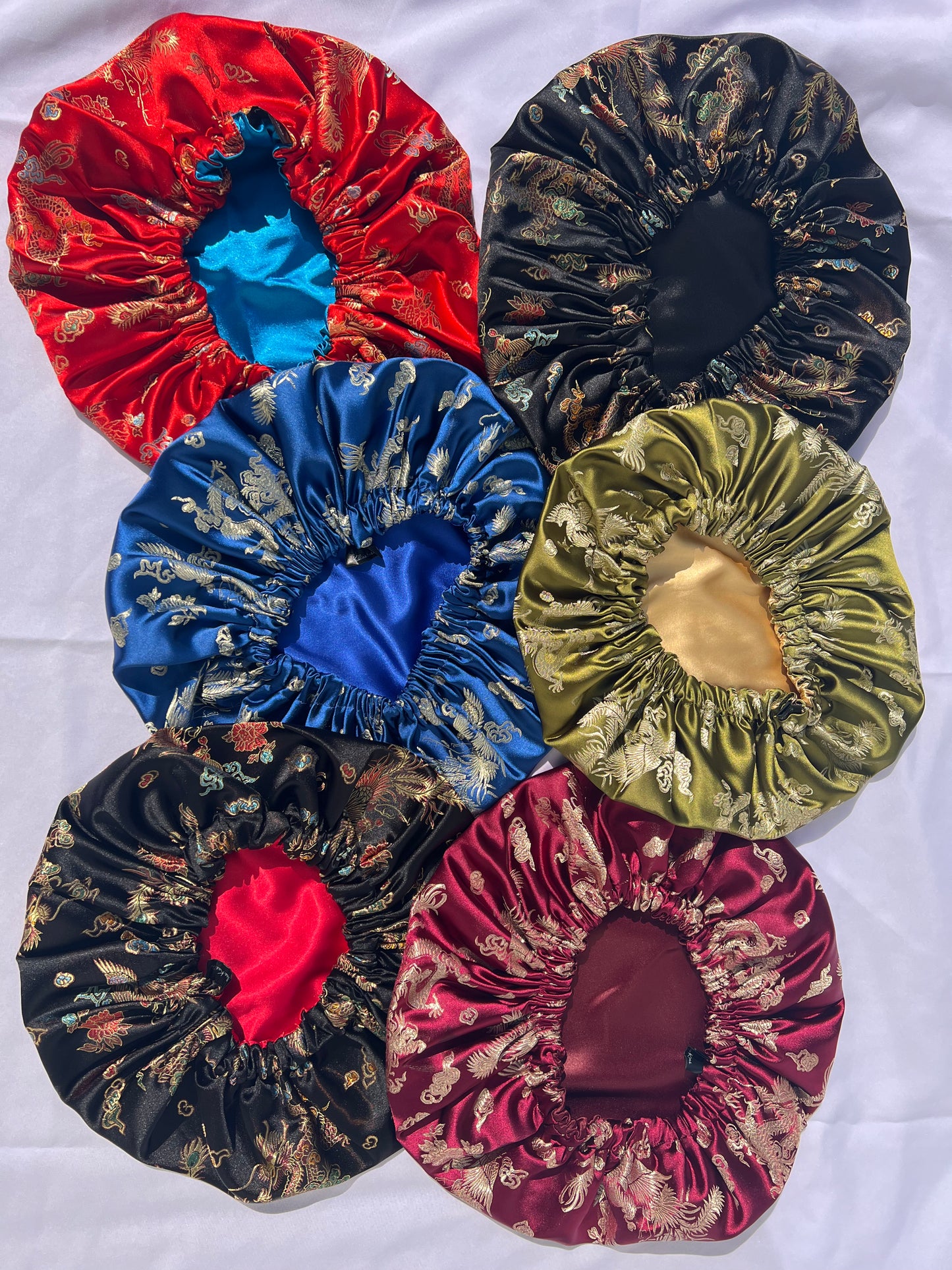 Black Dragon Bonnet Red Lining