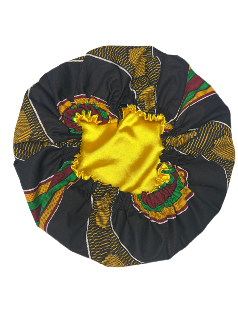 Yellow Kente Bonnet
