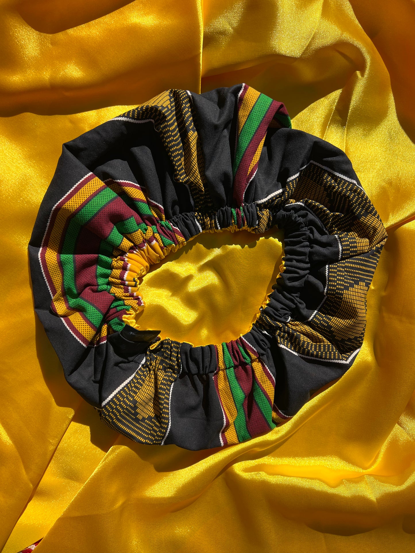 Yellow Kente Bonnet